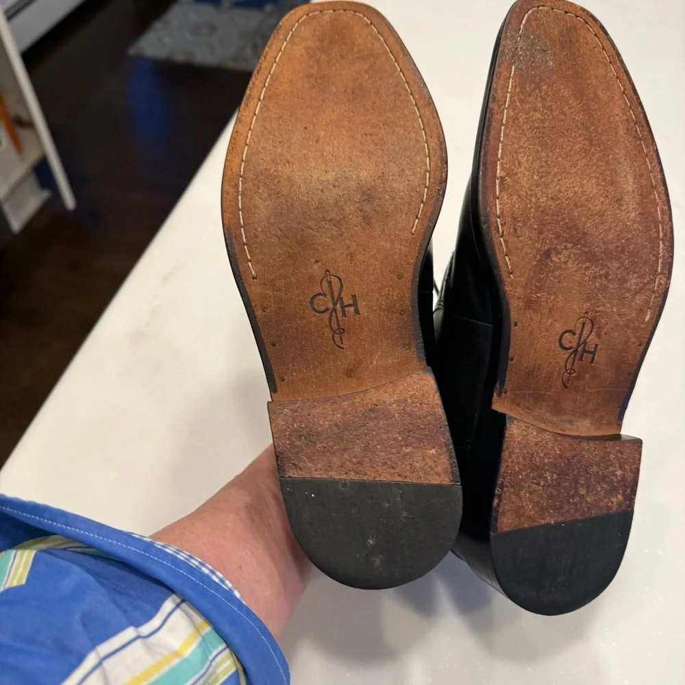 Cole Hann Men’s Modern Classic Oxfords Black Leather Uppers & Soles Size 8M EUC
